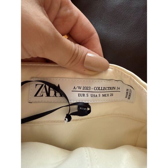 Zara Contrast Corset Midi Dress Limited Edition Strapless Black White Satin - Picture 7 of 8